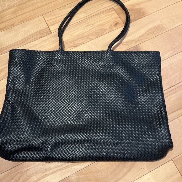 Quince Italian Leather Handwoven Tote - Picture 2 of 6